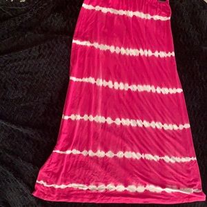 Girls Pink Tie-Dye Skirt